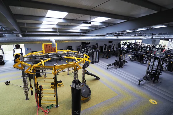 Full gym floor with strength and functional equipment at M Club, Stoke-on-Trent