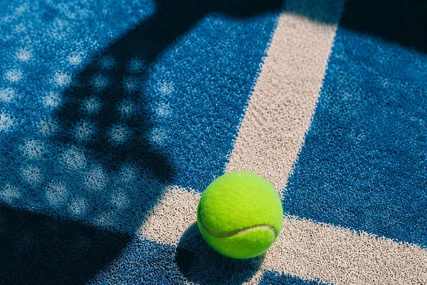 Padel ball on court at M Club Newcastle, Stoke-on-Trent