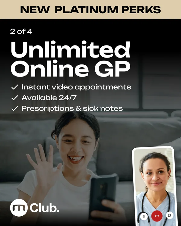 Unlimited 24/7 GP service for you and your family, video appointments and prescriptions